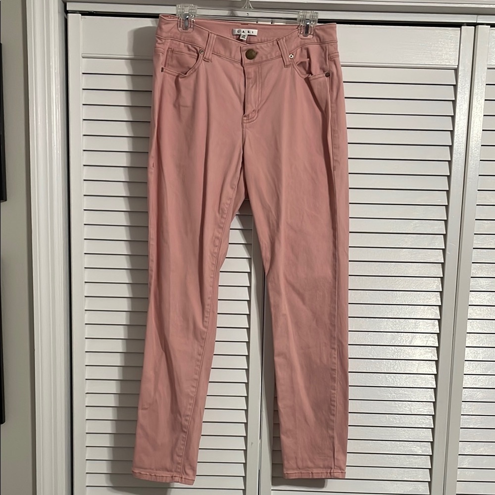 CAbi Pink Straight Leg Jeans Stylish Soft Denim